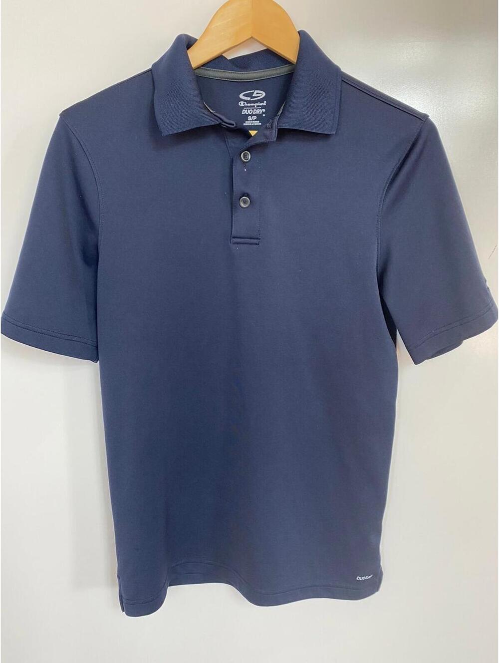 Champion Duo Dry Navy Blue Polo Shirt Size Small